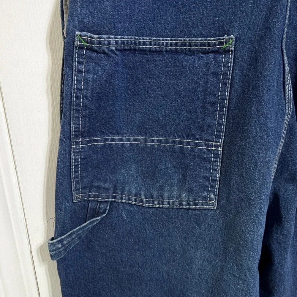 Vintage Big Smith Jean denim overalls size 10 worn distressed 90’s - Picture 5 of 14